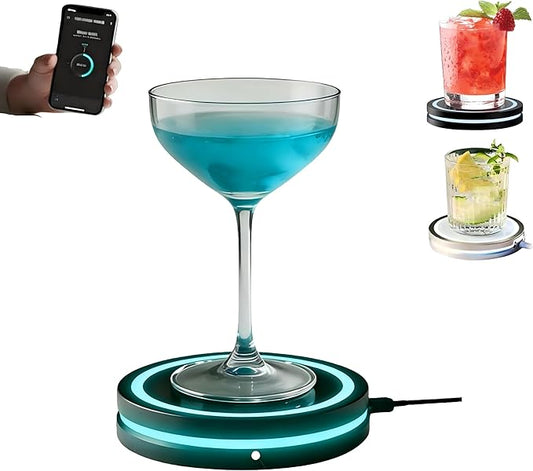 2026 Smart Roller Coaster 2.0 controlled, interactive beverage roller coaster with LED lighting and smart sensors carry for home party bar club drink (Black)