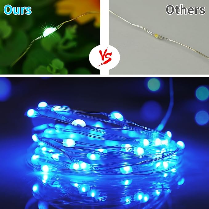 33ft Fairy Lights Battery Operated, 16 Color Changing String Light with Remote Timer, RGB Waterproof Twinkle Lights for Indoor Outdoor Room Garden Yard Gift Party Christmas Décor