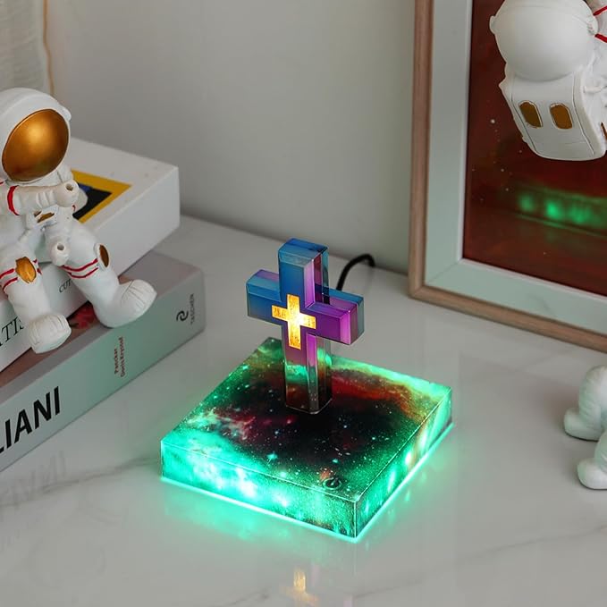 Magnetic Levitating Lamp Floating Cross Floating RGB Lights Home Decoration Gifts