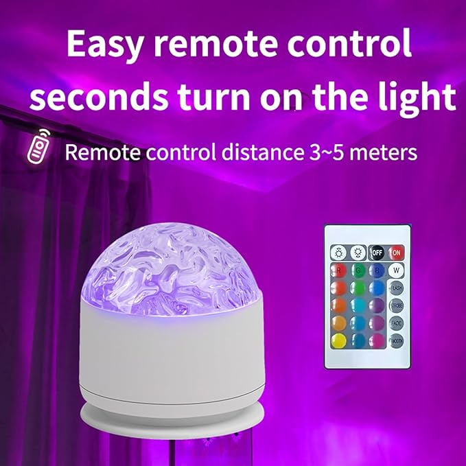 2 in 1 Galaxy Light, 16 Color Aurora Night Light Projector, Ocean Wave Projector with Remote Control, USB Recharge Northern Lights Projector for Bedroom Home Decor Gifts (Aurora & Wave)