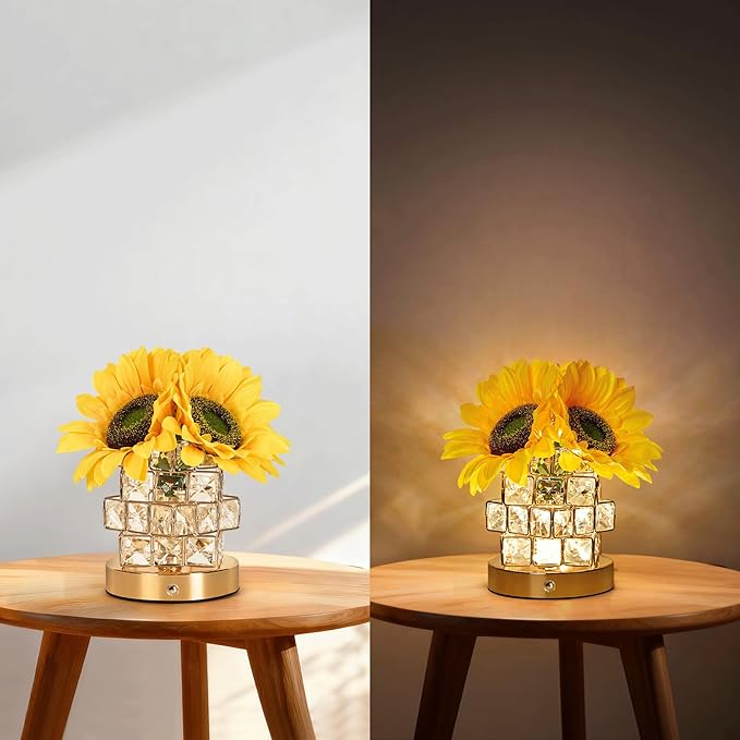 Sunflower Lamp Gifts for Women – Unique Flower Light for Mom, Wife, Daughter, Teacher, Friends – Mother’s Day, Valentine’s, Christmas, Birthday Gifts – Bedroom, Office, Restaurant Decor