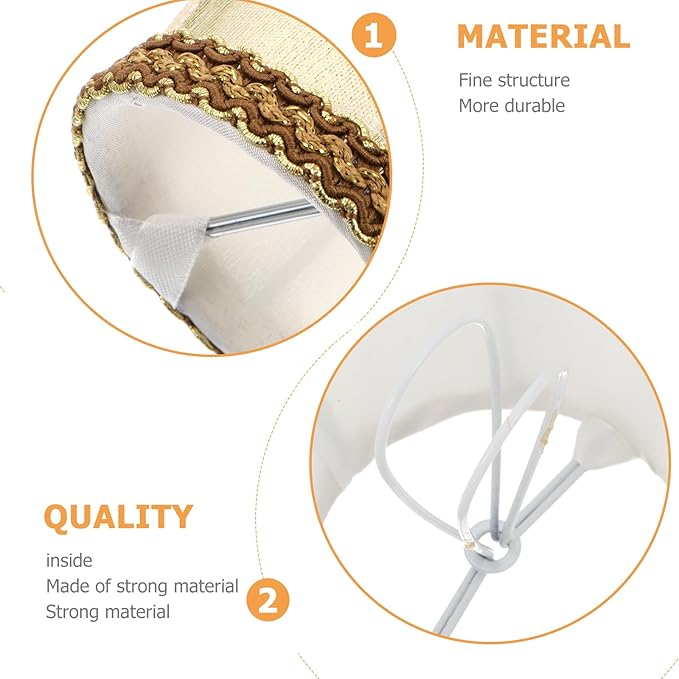 ARTIBETTER Lamp Covers for Table Lamps, Clip on Lamp Shade, Upside Down Lampshade for Vintage Lamp, Small Lampshade with Bulb Clip, Lamp Shade for Vintage Lamp, Pleated Lamp Shade