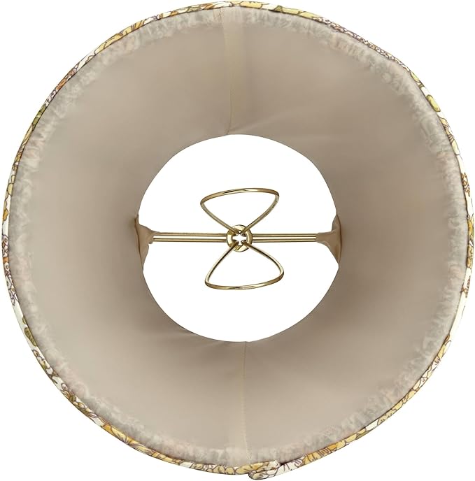 Springcrest Nelle Yellow Floral Cottage Core Pleated Shade 3.5x6x5 (Clip-On) - Springcrest
