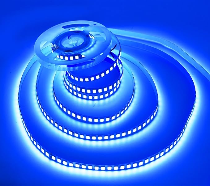 SUYOOULIN LED Strip Lights, AC 110V-130V 16.4ft/5m SMD 2835 600 LEDs Light Strips, 15000LM Flexible Waterproof IP68 LED Ribbon for DIY Christmas Home Indoor Outdoor Decor(Blue)