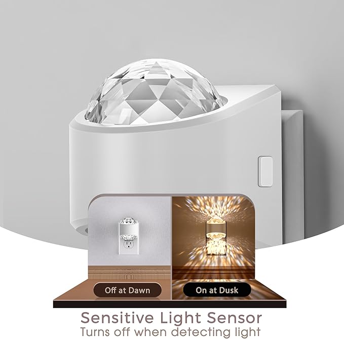 Briignite Night Light, [4 Pack] Night Lights Plug into Wall, LED Projector Night Light, Soft White for Bedroom, Dimmable Brightness Dusk to Dawn Nightlight for Kids, Bathroom, Home Decor, Gaming Room