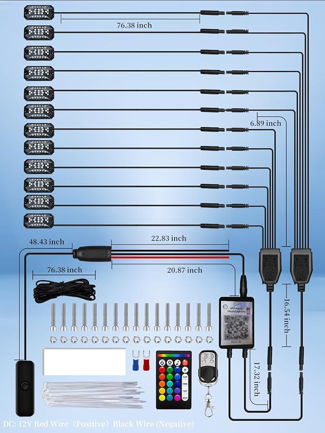12Pods 5 Sides Full Angle RGB LED Rock Lights Kits High Brightness 27 Beads RGBW 5050 IP68 Waterproof Underglow Multicolor Exterior Wheel Rock Lights for 12V Trucks Jeep Offroad Pickup UTV ATV RZR SUV