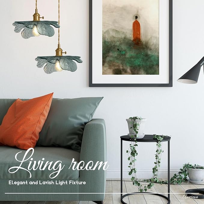 Kitchen Island Pendant Light 2 Pack Dark Green Glass Pendant Light Gold Light fixtures Modern Pendant Lighting Vintage Ceiling Hanging lamp for Dining Room Bedroom
