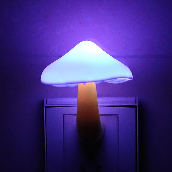Mushroom Night Light, Mushroom Decor Bathroom LED Light, Decorative Night Lights Plug Into Wall, Sensor LED Bathroom Lamp Cute Night Light for Adults Kids, Toilet Light Kids Bathroom Decor