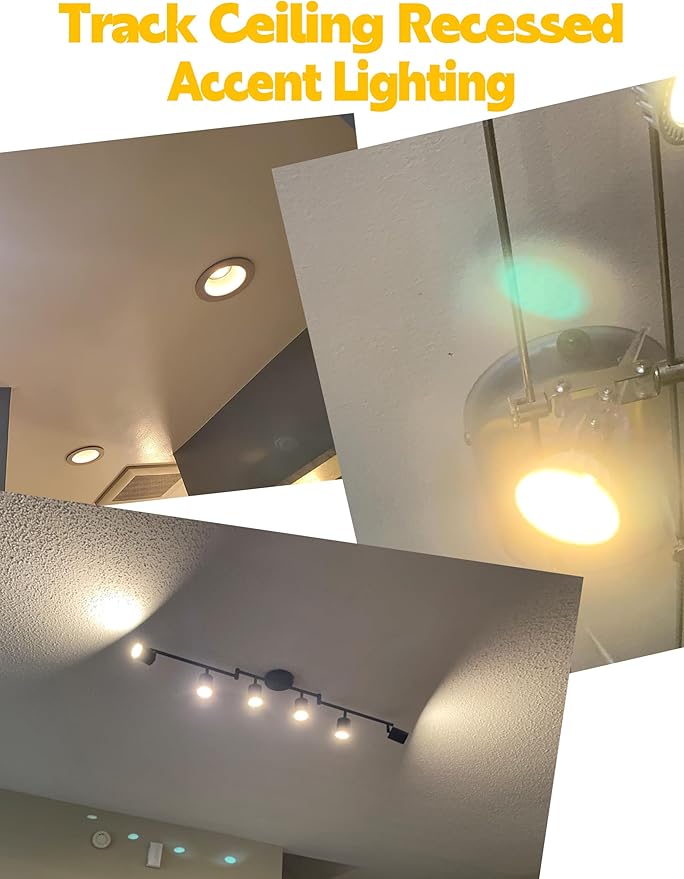 MR16 LED Bulbs Non-Dimmable 50W Halogen Equivalent, 2700K Warm White, 12V GU5.3 LED Spotlight Bulb, 120 Degree Flood Beam Angle for Landscape Track Ceiling Recessed Accent Lighting, 500LM, 6 Pack