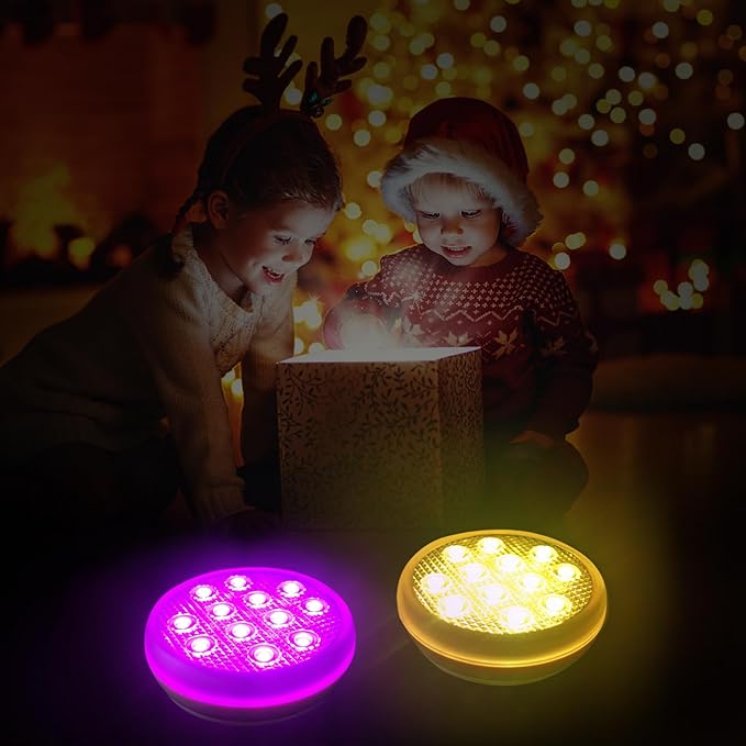 Rechargeable Pool Lights with Remote: (2 Pack) Submersible Led Light IP68 Waterproof 16 Color Changing Floating Underwater Hot Tub Lights with Magnet for Pond Bathtub Christmas Decoration