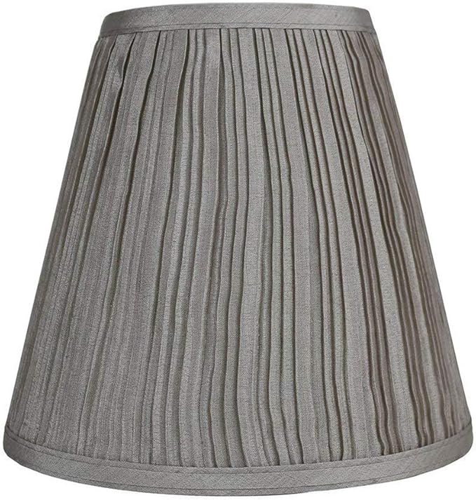 Urbanest Mushroom Pleated Hardback Lamp Shade 5x9x8.5 Inch (Spider) (Champagne Silk, Set of 1)