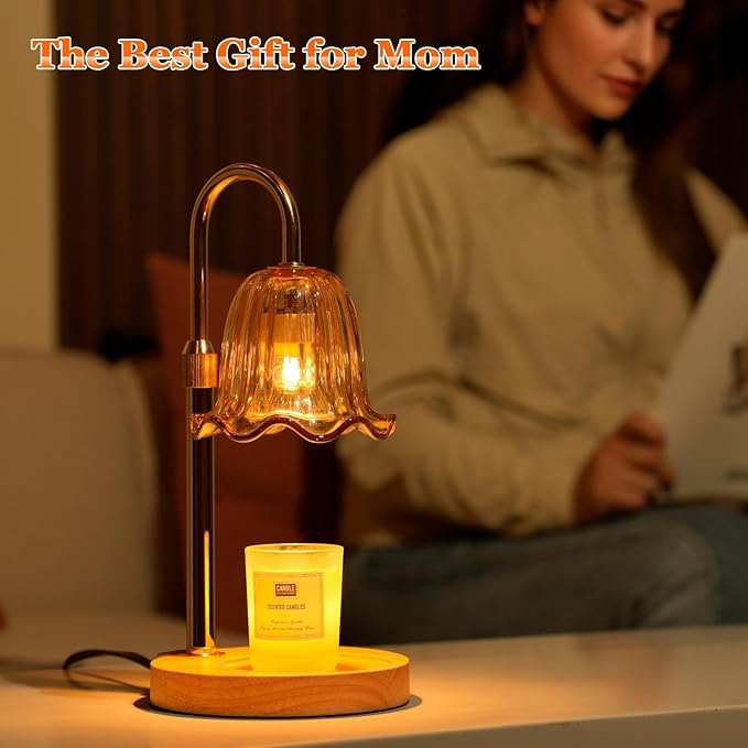 Candle Warmer Lamp, Electric Candle Lamp with Timer, Mothers Day Birthday Gift, New Home Gifts, Dimmable Wax Melt Warmer for Scented Candle