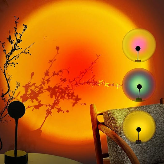 Sunset Lamp - 4 in 1 Projection Sun Lamp Create a Romantic Light with Rainbow, Sunset, Sunset Red and Sun Effect