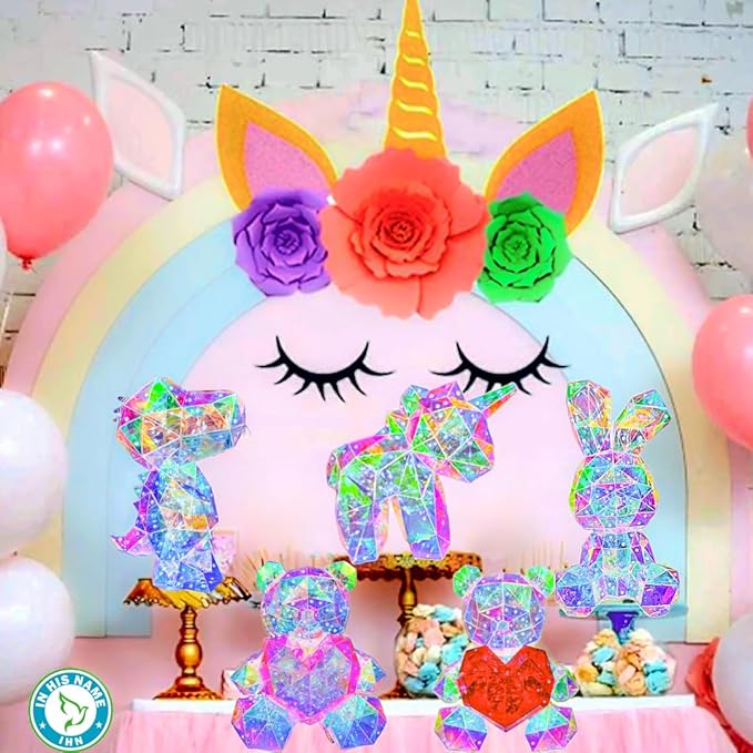 In His Name LED Unicorn Night Light for Girls & Kids - Colorful Magical Lamp for Girls Room - Premium Bedside Lamp & Cute Night Light for Toddlers - Unique Teen Display Gifts Spring Summer Decor
