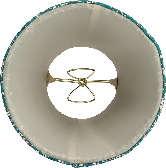 Springcrest Nelle Green Violet Floral Cottage Core Pleated Shade 3.5x6x5 (Clip-On) - Springcrest