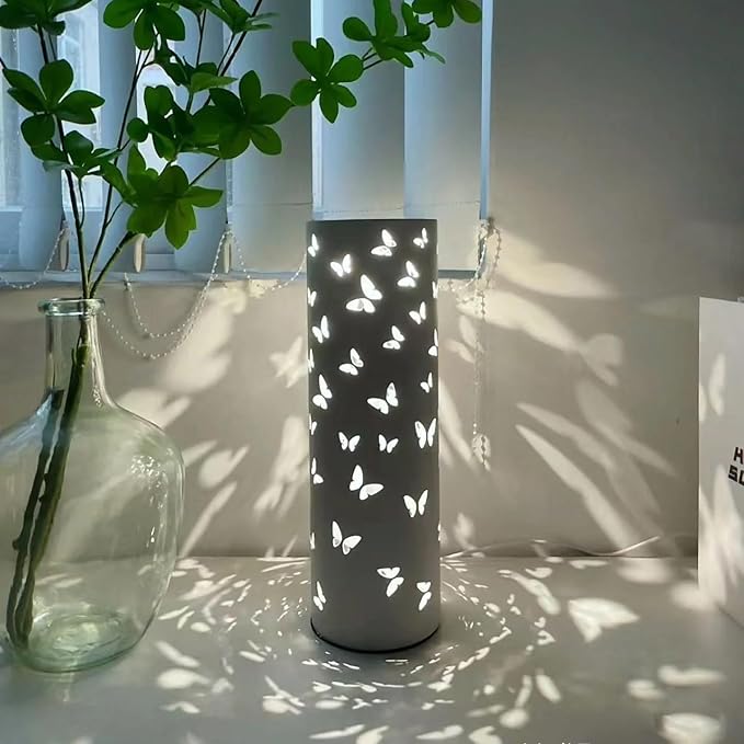 Touch Bedside RGB Table Lamp Rotatable Butterfly Night Light Led Lights for Girls Bedroom Mariposas Living Room Decor Gradient Projector USB Lamps Gift for Birthday Easter Mothers Day