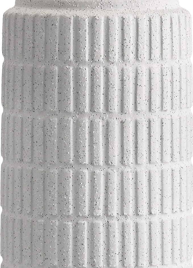 PoKat Touch Bedside Table Lamps with USB Ports for Bedroom, 25'' Dimmable Nightstand Touch Lamps for Night Stands, White Stone-Like Ceramic Lamps with Gold Base for Living Room End Side Table