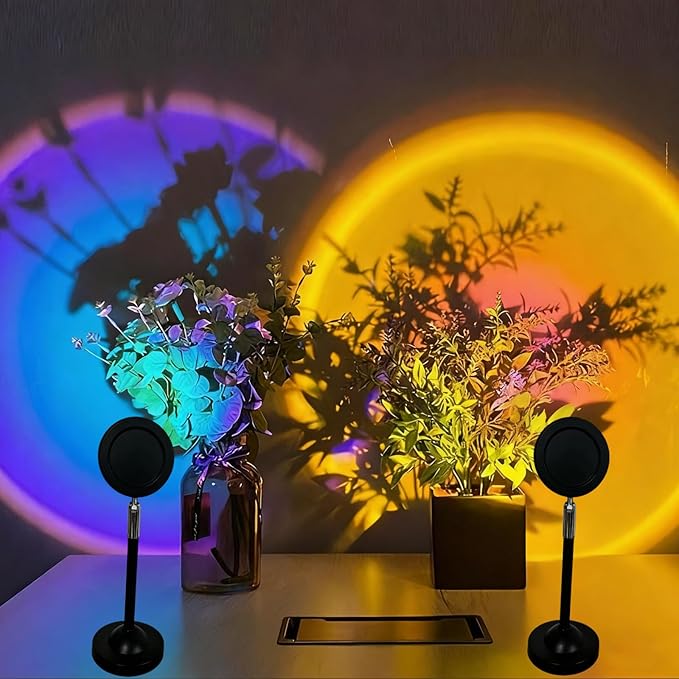Sunset Lamp Projector, Rainbow Projection Led Lights with Remote, 16 Colors Multicolor Changing LED Night Light, Sunlight Light for Photography Selfie Party, Home Bedroom Decor Xmas Gifts for Women