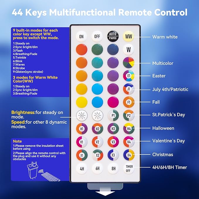 LitHome 99Ft 300 LED Color Changing Christmas String Lights, 35 Colors 9 Modes RGB Christmas Lights with Remote Timer, Dimmable Led String Light Outdoor Plug in, Xmas Tree Light for Indoor Party Decor