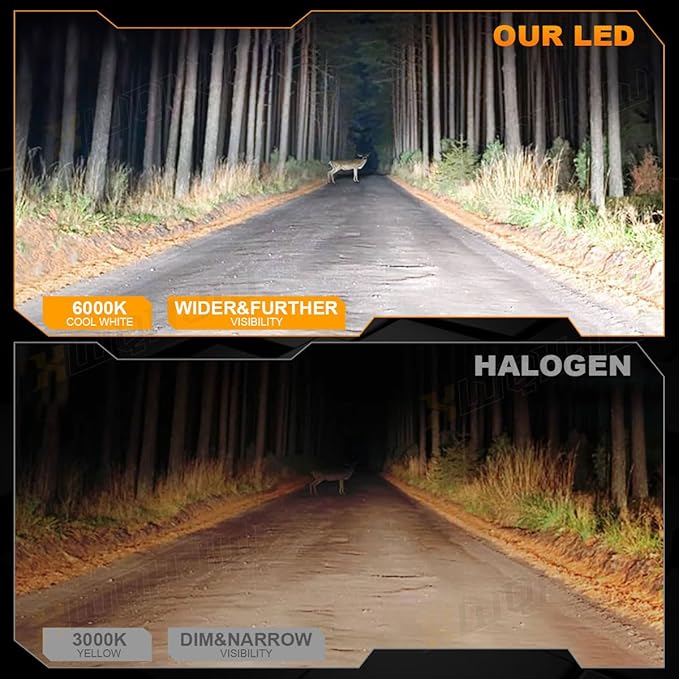 Compatible for 1999 2000 2001 2002 2003 2004 2005 2006 Chevy Silverado High Low Beam Light Bulbs 1500 2500 3500HD, 9005 High Beam 9006 Low Beam or Fog Light Bulbs, 500% Brightness, Pack of 4