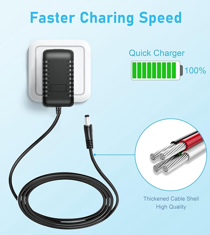 24V AC Adapter Charger Compatible with Govee H6078 RGBIC Floor Lamp LED Wi-Fi App Control Smart lamp Power Supply Cord Mains PSU
