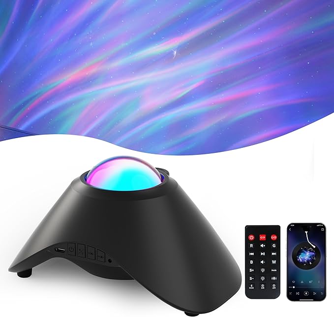 Galaxy Projector,Northern Galaxy Light Aurora Star Projector with Bluetooth Speaker Timer and Remote Control,Night Lights for Bedroom Room Decor, Gifts for Kids, Adults, Christmas, Birthday