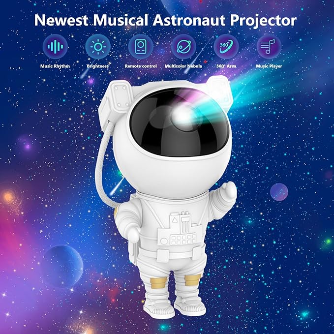 Star Projector Galaxy Night Light, Astronaut Galaxy Projector with Timer and Remote Control, Sunset lamp, Gift for Kids Adults for Bedroom, Birthdays,Christmas, Valentine's Day.