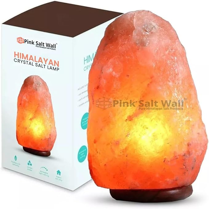 Salt Rock Lamp Set of 2 – Small Himalayan Salt Lamp Night Light for Home & Bedroom Décor