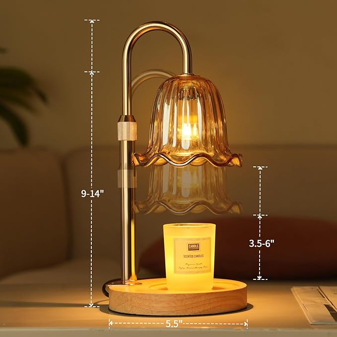 Candle Warmer Lamp, Electric Candle Lamp with Timer, Mothers Day Birthday Gift, New Home Gifts, Dimmable Wax Melt Warmer for Scented Candle