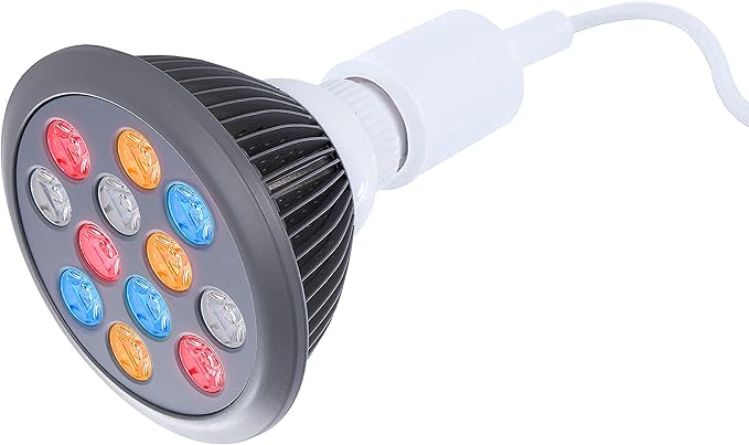Red Light Therapy by Hooga. Handheld Skin, Beauty Device for Face or Body. LED Photon Therapy. Multiple Color Wavelengths of Blue 415nm, Yellow 580nm, Red 660nm, Near Infrared 850nm. 4-in-1 Bulb.