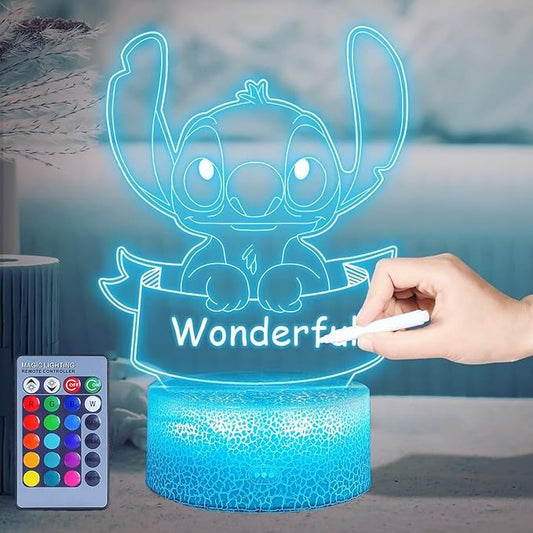 Hoofun Custom Night Light: 16 Colors DIY Personalized 3D Illusion Lamp with Remote Control, Anime Bedside Lamp, Merch Gifts Stuff for Girls Kids Room Decor Birthday Decorations Christmas Holiday