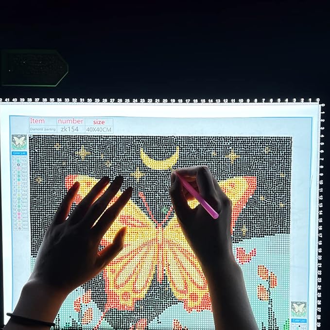 HSK A4 LED Artist tracing Light Box Copy Table, Adjustable High Brightness Light Pad for Tatto Drawing, Sketching, Animation,Diamond Painting Accessories