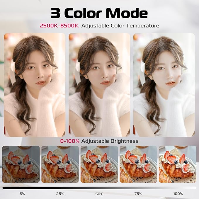 ULANZI Magnetic Selfie Light White, LED Fill Light Compatible with Magsafe, LED Selfie Ring Light Included Sticky Ring for Phones, for Selfies/Photography/TikTok/Zoom Calls/Video Conference Color