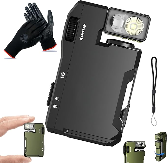 G5 Flashlight, G5 Rechargeable EDC Flashlight - 400 Lumens, Dual Light Sources RGB Flashlights, 180° Rotation Magnetic Keychain Flashlights for Outdoor, Emergency & Daily Carry (1PC Black)