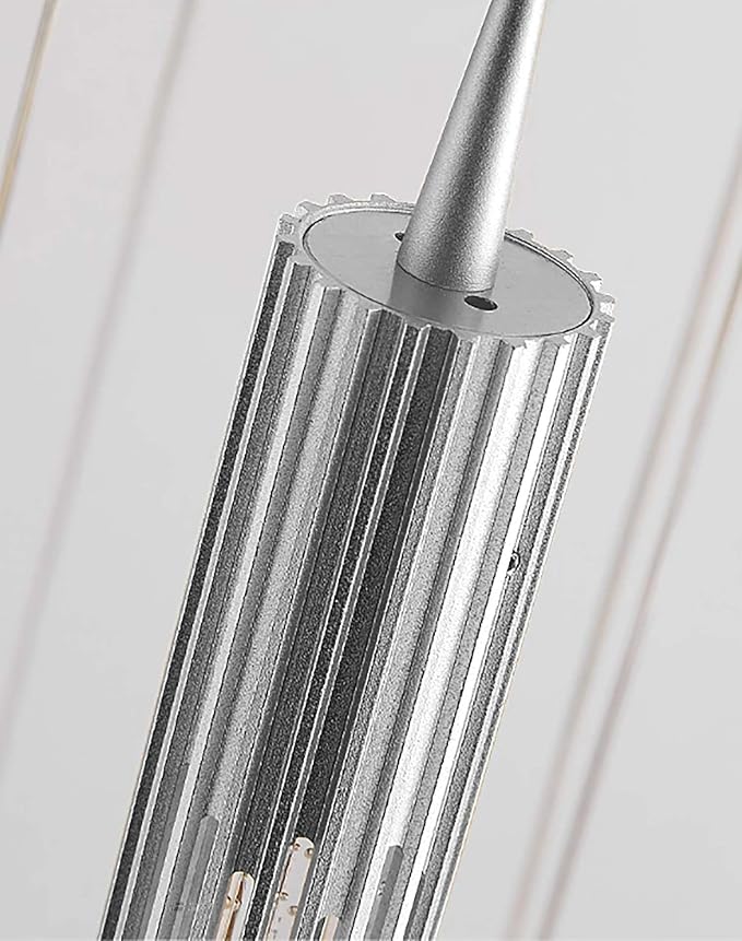 Flashing God Pendant Lights Kitchen Island 6-Lights Pendant Chandelier for Dining Room Hallway Stairwell,Modern Chrome Crystal Ceiling Light LED Dimmable 2700K-6000K