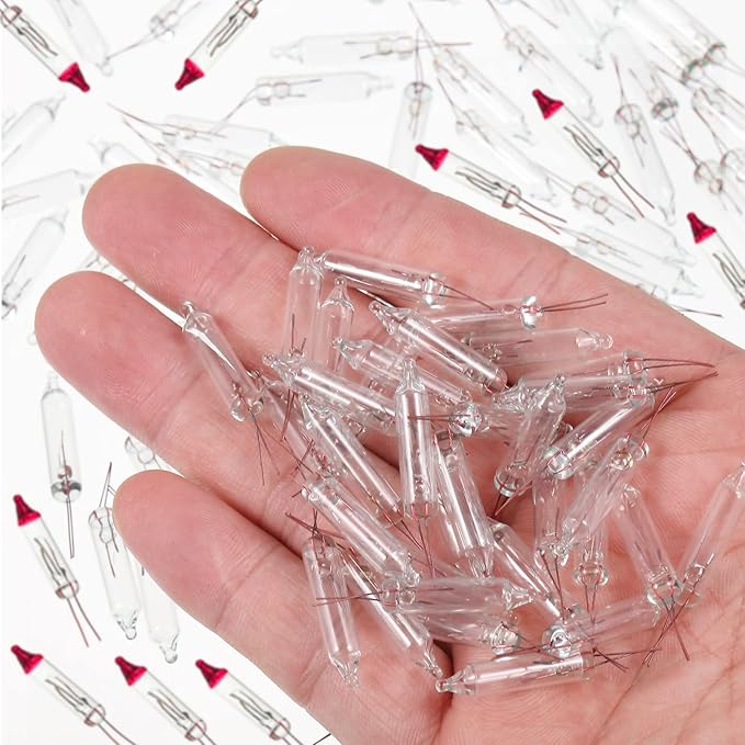 Ganeen Christmas Replacement Mini Incandescent String Light Bulbs Wire Flasher Bulbs 2.5 V 3.5 V Incandescent Flasher Bulbs, Christmas Lights Decor for Home Bedroom Xmas Tree(Warm White, 496 Pcs)