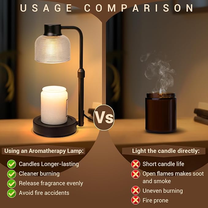 KLL Candle Warmer Lamp with Timer: Mothers Day Gifts, Birthday Gifts for Women Mom - House Warming Gift New Home Decor - Wax Melt Warmer for Scented Jar Candles