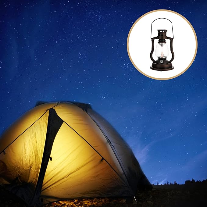 IMIKEYA 1pc Retro Kerosene Lamp Rechargeable Vintage Lantern for Home Decor Cozy Atmosphere for Bars Hotels and Festive Celebrations Battery Not Included