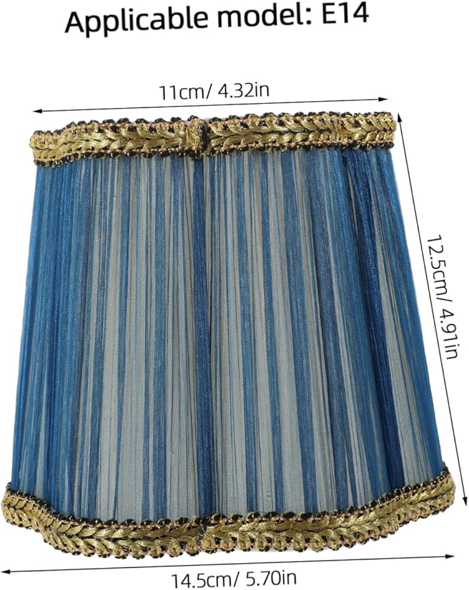 Cabilock Clip Lampshade Cover Pleated Light Bulb Cover for Table Lamps Replacement for Indoor Decor Easy Installation