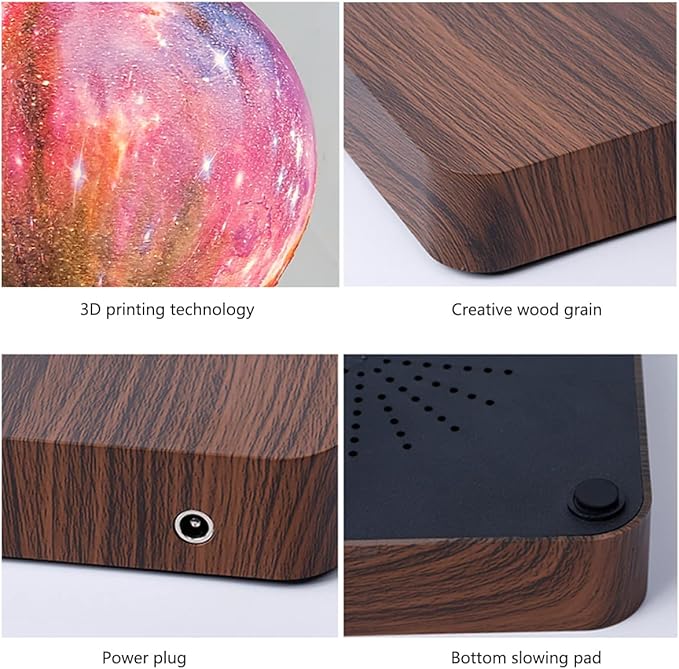 Levitating Moon Lamp,Floating Galaxy Night Light,3D Moon Light Bedside Lamp,Levitation Cosmos Lava Desk Table Lamp for Unique Gifts,Christmas,Room Decor, Office (3-Color Modes)