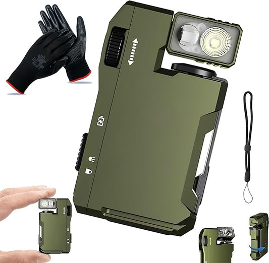 G5 Flashlight, G5 Rechargeable EDC Flashlight - 400 Lumens, Dual Light Sources RGB Flashlights, 180° Rotation Magnetic Keychain Flashlights for Outdoor, Emergency & Daily Carry (1PC Green)