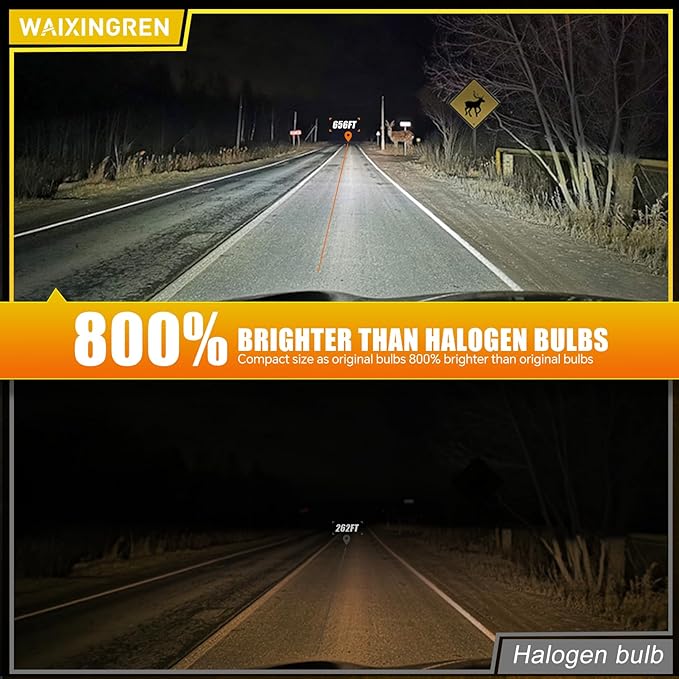 Upgraded 9012 Fog Light Bulbs, 32000 LM Super Bright 6500K Fog Bulbs with Cooling Fan, 3 Min Plug and Play, Pack of 2 (9012/HIR2)