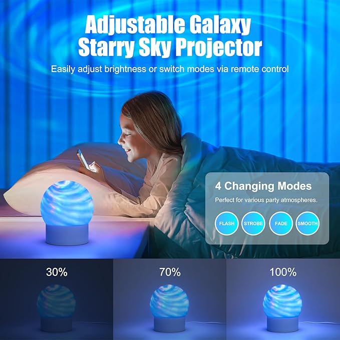 Northern Galaxy Lamp – 16-Color Aurora Projector with Remote Control, Rotating Atmosphere Galaxy Projection Table Lamp, Suitable for Children, Teens, and Game Rooms(Aurora)