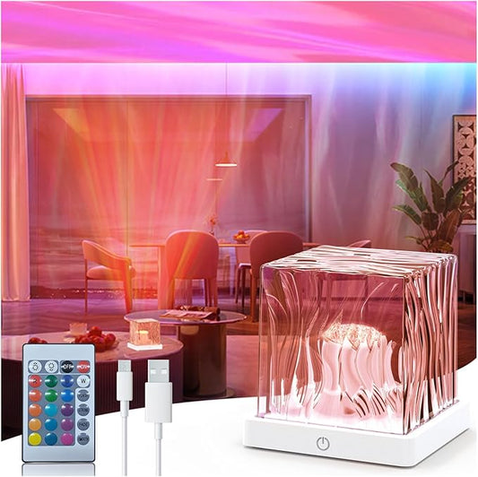 Northern Lights Projector, 1800mAh Rechargeable Aurora Light Projector, 16 Colors Mood Lighting Galaxy Lamp with Remote for Adult Boys Girls Gifts Room Decor