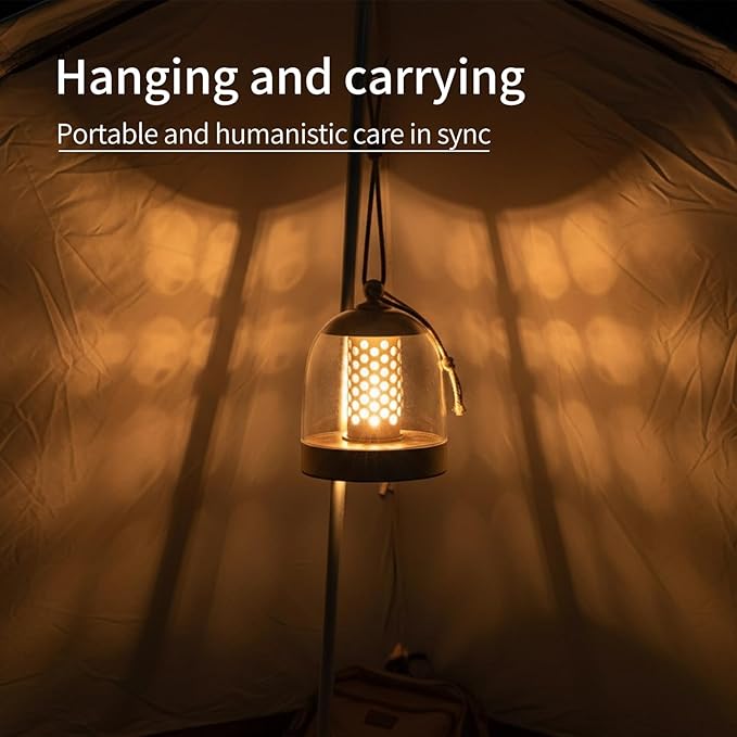 Camping Lantern, IPX4 Waterproof Touch Control LED Night Light, USB Rechargeable & Long Lasting Battery, Portable Hanging Tent Lamp for Outdoor Camping Hiking Backpacking,Yellow Gold