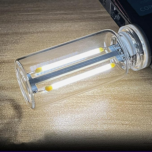 USB & Battery Powered LED Retro Car Interior Atmosphere Bulb, Touch Dimmable Indoor Decorative Neon Night Lights, Portable ambient Lamp for Bedroom, Camping, Holiday, No Pole dimming (White, 2Pack)