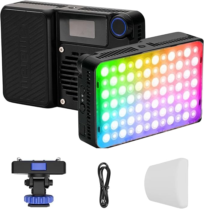 Amaran Ace 25c Pocket On-Camera RGBWW LED Video Light, 25W & 32W Boost Mode, Full-Color CCT 2300-10000K, 1171 Lux@1m(5600K), 4500mAh Rechargeable Battery with PD Fast Charging Creators (Charcoal)