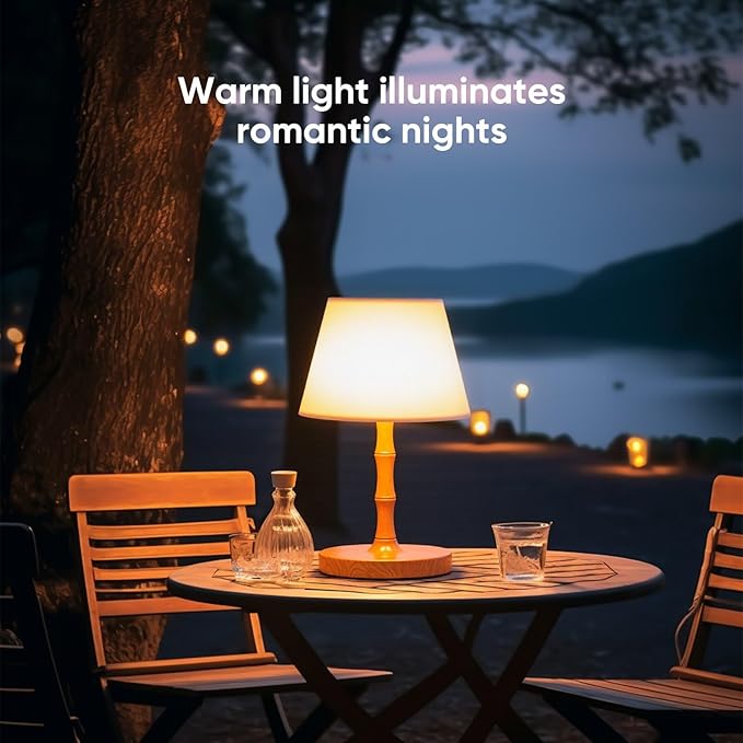 Mushroom Cordless Lamp, Rechargeable Battery LED Table Lamp Dimmable RGB & 3 Color Temperatures, Waterproof for Bedroom, Office, Outdoor, Camping, Bathroom Decor(Yellow)