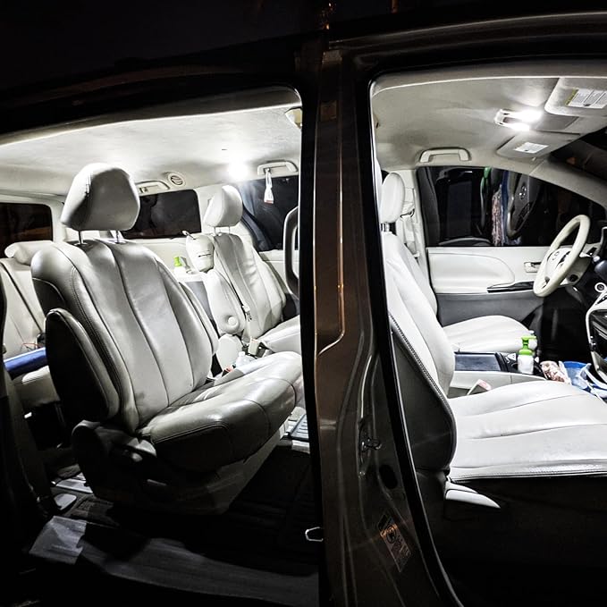 EASY EAGLE 8 Pcs Super Bright 6000K White LED Interior Light: Bulbs Kit Package for 2018 2019 2020 2021Toyota C-HR CHR Lighting Package Kit Includes Light Accessories + and Install Tool