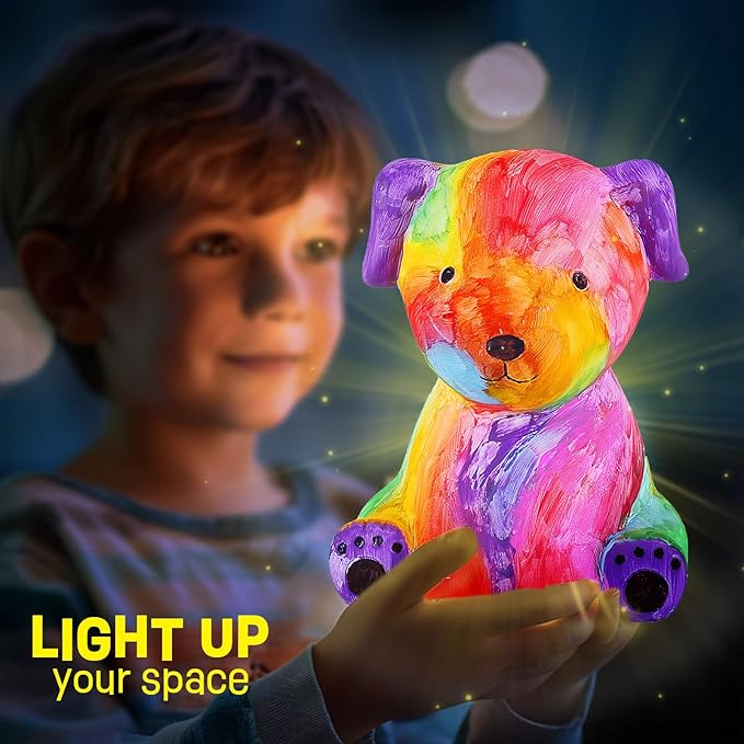 Paint Your Own Dog Lamp Kit, Art Supplies Painting Kits for Kids, Arts and Crafts for Kids Ages 8-12, Dog Toys Girls Boys Birthday Easter Gifts for Kids Ages 3 4 5 6 7 8 9 10 11 12+